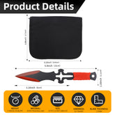 THROWFUN 12/24 Pack 9Cr17 stainless steel- 5.9''(length) 0.1''(thick) , throwing knives set  Full-Tang Throwing Set, with Nylon Sheath for Competition and Recreation Green/Red/Blue/Purple Darts-FB-YF016